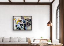 Dinner Table with Blond Boy on Bike